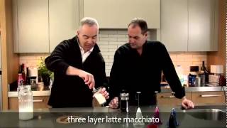 aerolatte  milk frother makes three layer caffè latte macchiato [upl. by Selmore]