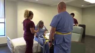 Physical Therapy Transfer Training  How To Transfer From Wheelchair To Bed [upl. by Earal74]