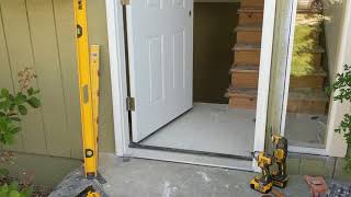 Jeld Wen Front Door Installation  Really crappy products and craftsmanship PART 1 [upl. by Ennahgiel]