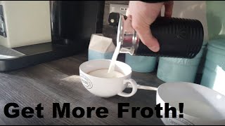 How to Get More Froth from Your Nespresso Coffee Aeroccino  Nespresso tips and help [upl. by Muns]