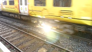 Merseyrail 507 009 making arcs at Birkdale station [upl. by Weiss]